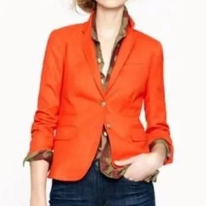 J Crew Linen Blazer Schoolboy Officecore Size 2